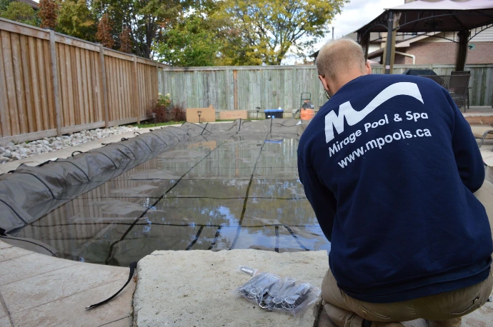 mirage pools installing a safety cover