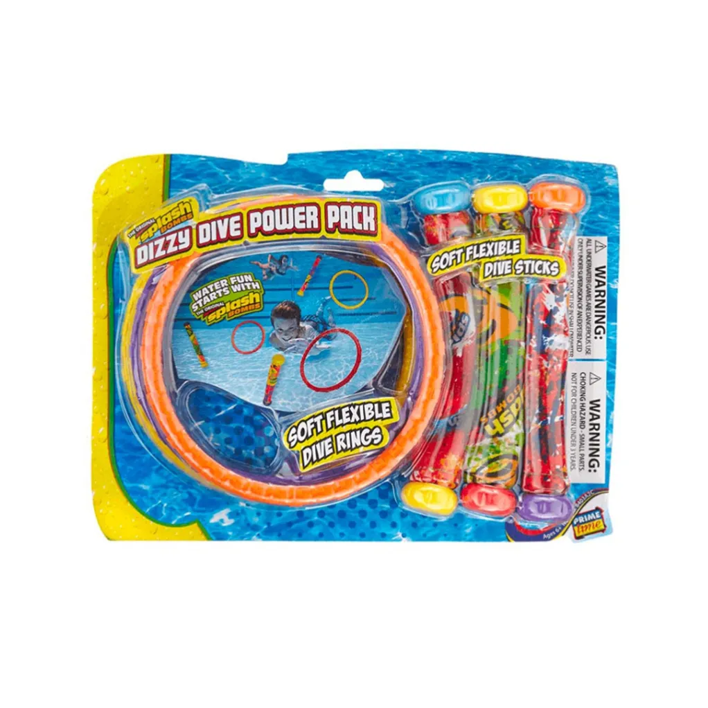 [TOY-8403A2C] DIZZY DIVE POWER PACK - 3 DIVE RINGS & 3 DIVE STICKS